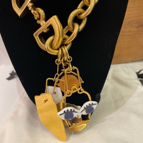 ⭐️Celine Abstract Face Collar Charm Necklace—STUNNING!! Excellent Condition! - Picture 6 of 12